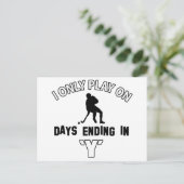 ホッケーデザイン ポストカード (スタンド正面)