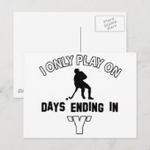 ホッケーデザイン ポストカード (正面/裏面)