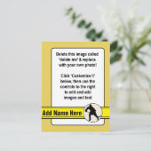 ホッケートレーディングカードテンプレート ポストカード (スタンド正面)