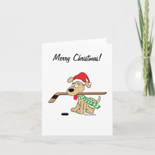 ホッケードグメリークリスマスカード シーズンカード (正面)