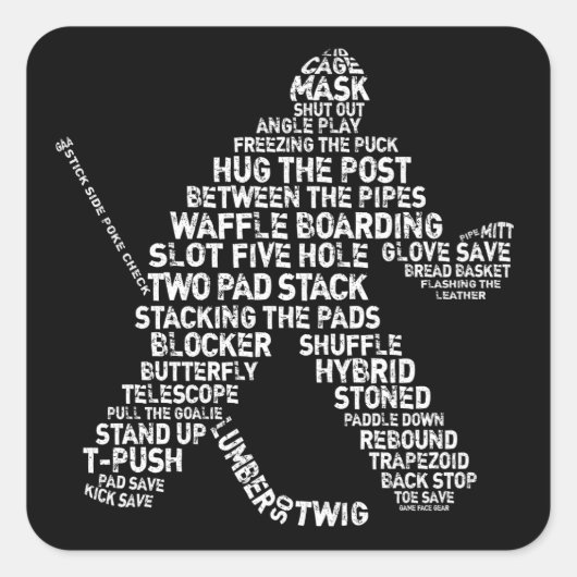 ホッケーネットミンダーステッカー スクエアシール (正面)