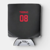 ホッケーネームと番号のパーソナライズされたクーラーボックス 缶クーラー (正面)