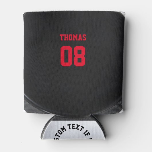 ホッケーネームと番号のパーソナライズされたクーラーボックス 缶クーラー (正面)