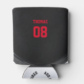 ホッケーネームと番号のパーソナライズされたクーラーボックス 缶クーラー (裏面)