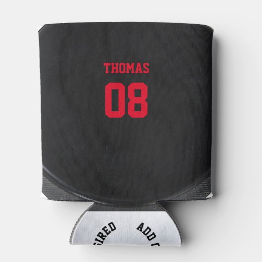 ホッケーネームと番号のパーソナライズされたクーラーボックス 缶クーラー (裏面)