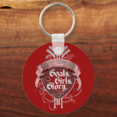 ホッケーハットトリック：ゴール、女の子、栄光 キーホルダー (正面)