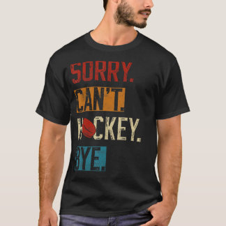 ホッケーバイホッケープレーヤーおもしろいのヴィンテージをホッケーできない Tシャツ