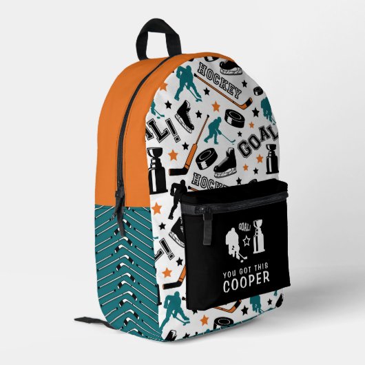 ホッケーバックパック プリントバックパック (裏面左端)