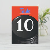 ホッケーバーバー(ユダヤ教の)バル・ミツバー台番号座席カード 招待状 (スタンド正面)