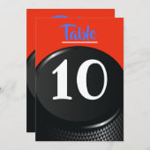 ホッケーバーバー(ユダヤ教の)バル・ミツバー台番号座席カード 招待状 (正面/裏面)