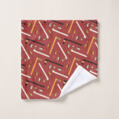 ホッケーパターン バスタオルセット (ウォッシュタオル)