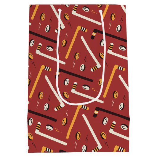 ホッケーパターン ミディアムペーパーバッグ (裏面)