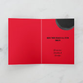 ホッケーパックあなたの名前と年の追加誕生日 カード (内部)