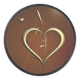 ホッケーパックのラブシャード金ゴールド アイスホッケーパック