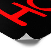 ホッケーパックの炎と引用文，スポおもしろいート ポスター (角)