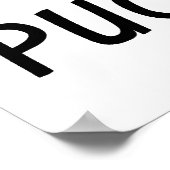 ホッケーパックをパンク ポスター (角)