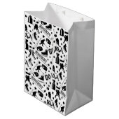 ホッケーパックスティックゴール選手スポーツアイス ミディアムペーパーバッグ (正面アングル)