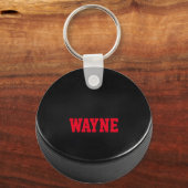 ホッケーパックパーソナライズされたキーチェーン キーホルダー (正面)