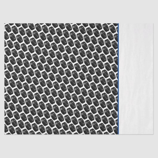 ホッケーパック柄プレーヤーゲームスポーツおもしろい 薄葉紙 (正面)