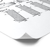 ホッケーパック1940パテントアート – ホワイト紙 ポスター (角)