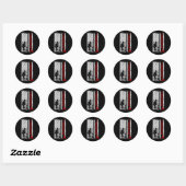 ホッケーパパアメリカ国旗の父の日の贈り物 ラウンドシール (シート)