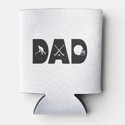 ホッケーパパ父の日アイスホッケー選手ギフト 缶クーラー (正面)