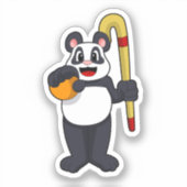 ホッケーパンダホッケーこうもり シール (正面)