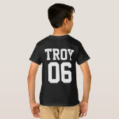 ホッケーパーソナライズされたの名前と番号が赤 Tシャツ (裏面フル)