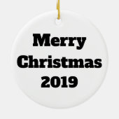 ホッケーパーソナライズされたオーナメント セラミックオーナメント (裏面)