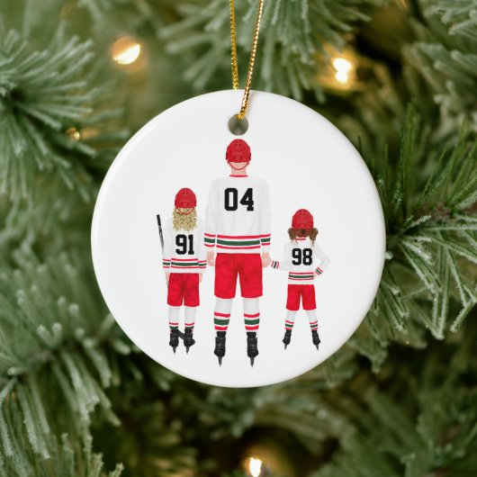 ホッケーパーソナライズされたオーナメント セラミックオーナメント (ツリー)