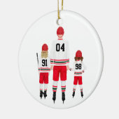 ホッケーパーソナライズされたオーナメント セラミックオーナメント (左)