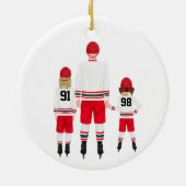 ホッケーパーソナライズされたオーナメント セラミックオーナメント (裏面)