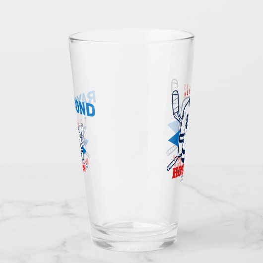 ホッケーパーソナライズされたガラス タンブラーグラス (右)