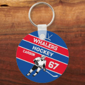 ホッケーパーソナライズされたキーチェーン キーホルダー (正面)
