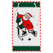 ホッケーパーソナライズされたクリスマススモール抱き枕 スモールペーパーバッグ (裏面)