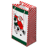 ホッケーパーソナライズされたクリスマススモール抱き枕 スモールペーパーバッグ (裏面アングル)