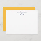 ホッケーパーソナライズされたノートカード ノートカード (正面/裏面)