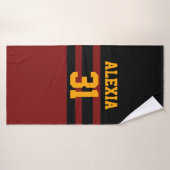 ホッケーパーソナライズされたバスタオル バスタオル (バスタオル)