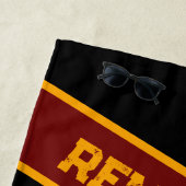 ホッケーパーソナライズされたビーチタオル ビーチタオル (インサイチュ)