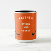 ホッケーパーソナライズされたプレイヤーのギフトマグ マグカップ (中央)