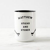 ホッケーパーソナライズされたプレイヤーのギフトマグ マグカップ (中央)