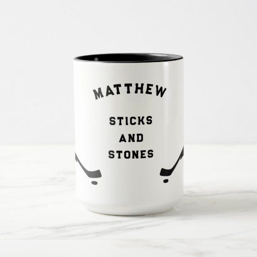 ホッケーパーソナライズされたプレイヤーのギフトマグ マグカップ (中央)