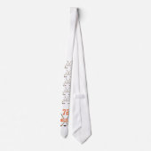 ホッケーパーソナライズされたプレイヤー名番号オレンジ ネクタイ (裏面)