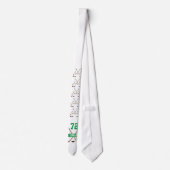 ホッケーパーソナライズされたプレイヤー名番号（緑） ネクタイ (裏面)