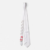 ホッケーパーソナライズされたプレイヤー名番号(赤) ネクタイ (裏面)