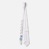 ホッケーパーソナライズされたプレイヤー名番号（青） ネクタイ (裏面)