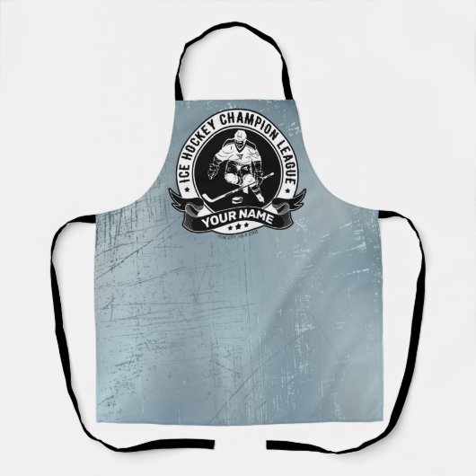 ホッケーパーソナライズされたプレーヤーアイスリンクチームアスリート エプロン (正面)