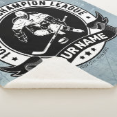 ホッケーパーソナライズされたプレーヤーアイスリンクチームアスリート  シェルパブランケット (3/4)