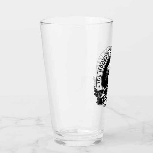 ホッケーパーソナライズされたプレーヤーアイスリンクチームアスリート  タンブラーグラス (右)