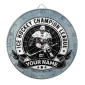 ホッケーパーソナライズされたプレーヤーアイスリンクチームアスリート ダーツボード (正面)